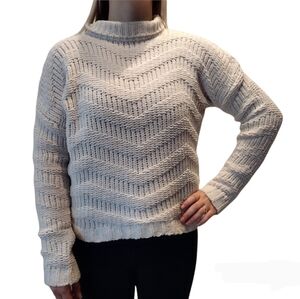 Moon & Madison neutral chenille long sleeve sweater